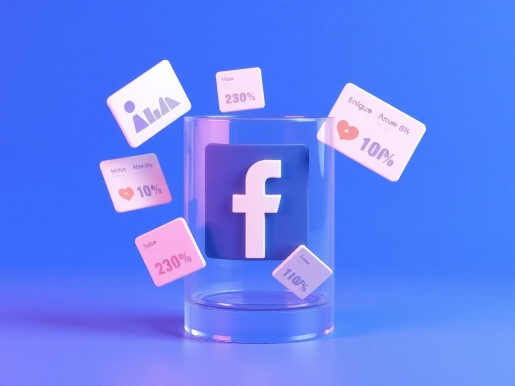 Facebook marketing engagement metrics illustration