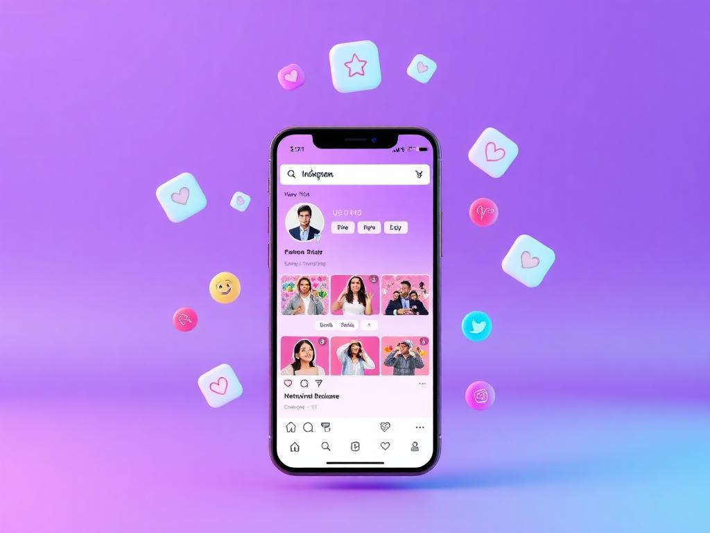 Smartphone showing Instagram profile growth